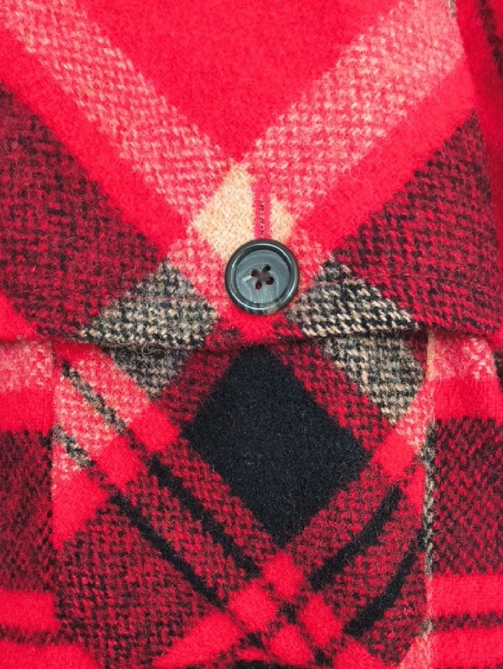 Ralph Lauren Vintage Red and Black Plaid Wool Chore Coat - Picture 4 of 9